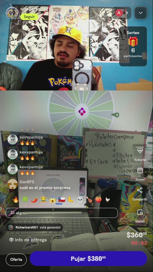 Giros en Pokeruleta Pokémon TCG