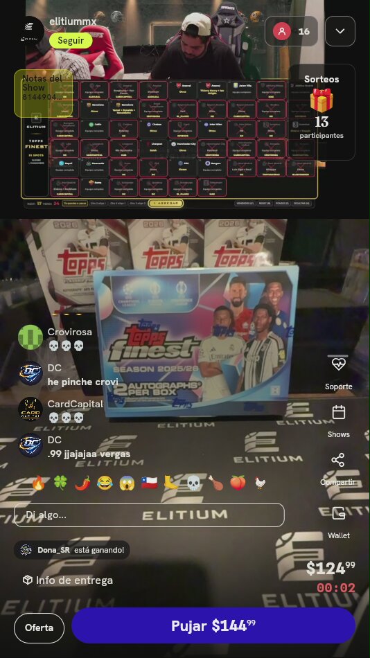 Lugar en Break Topps Finest UEFA