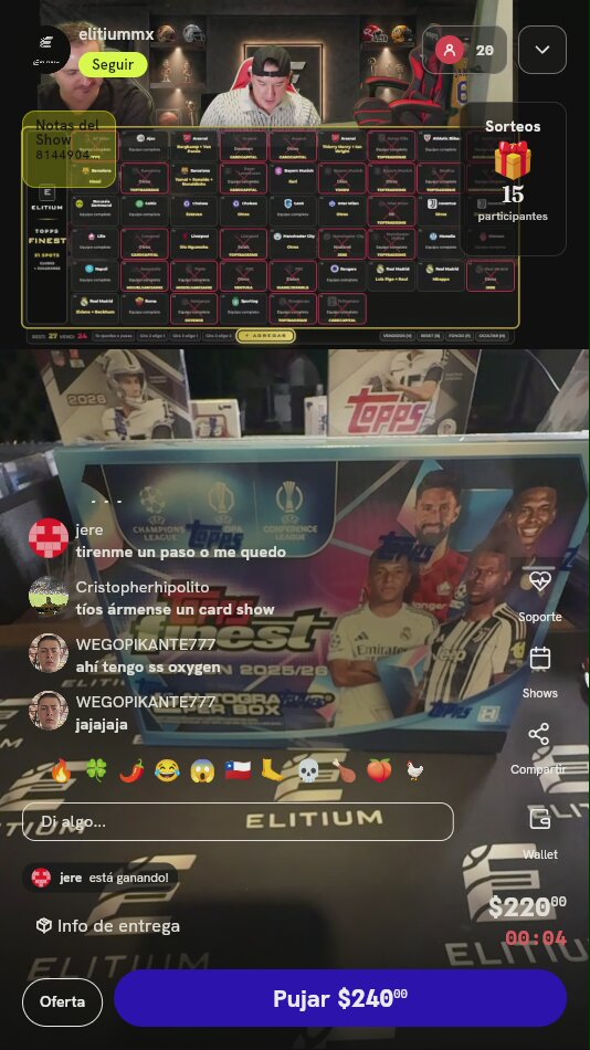 Lugar en Break Topps Finest UEFA