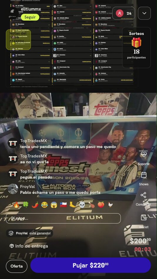 Spot para Break Topps Finest UEFA