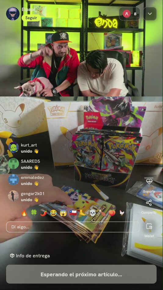Sobre de cartas Pokémon TCG