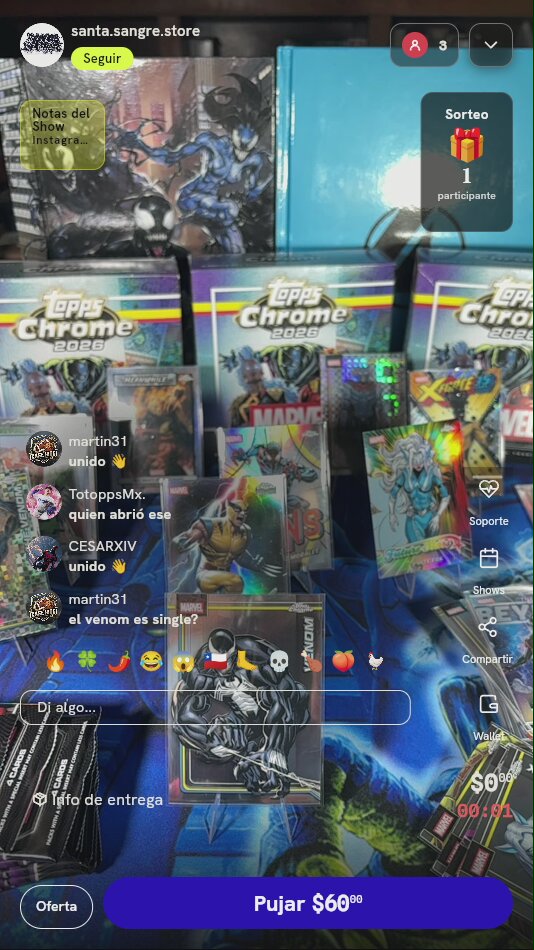 Carta Venom Topps Chrome Marvel
