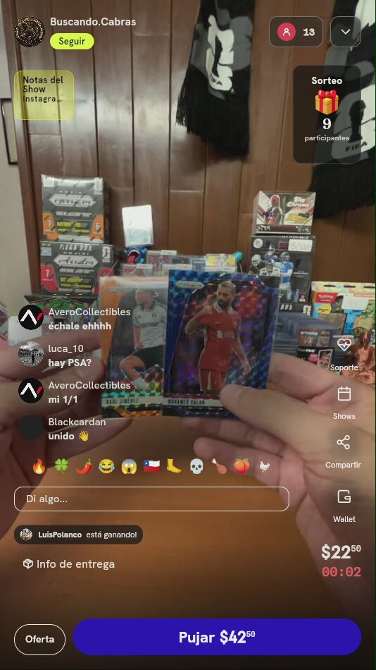 Cartas Panini Prizm Salah y Jiménez