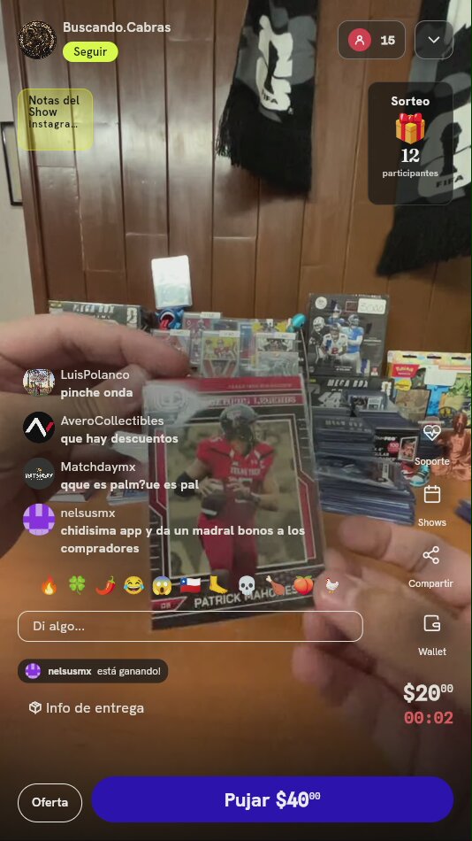 Carta Patrick Mahomes Campus Legend
