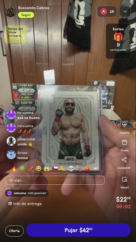 Carta Panini Chronicles UFC Belal Muhammad /99