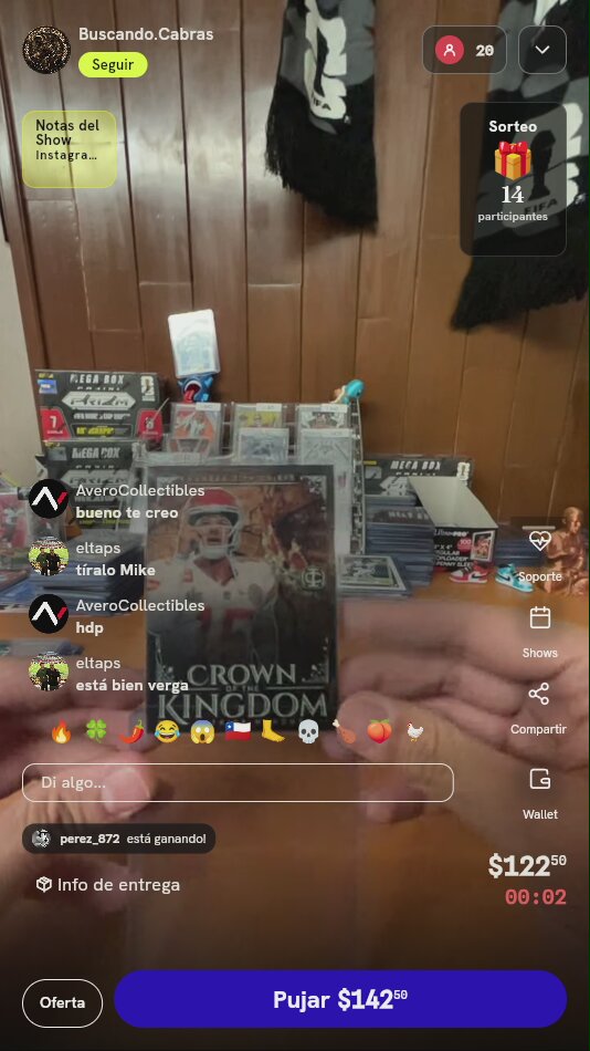 Carta Patrick Mahomes Crown of Kingdom