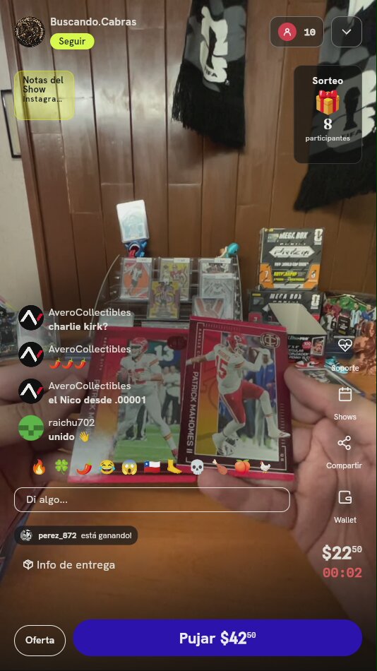 Cartas Panini Illusions Patrick Mahomes Red