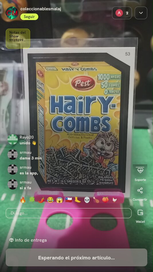 Topps Wacky Packages Hairy Combs #53