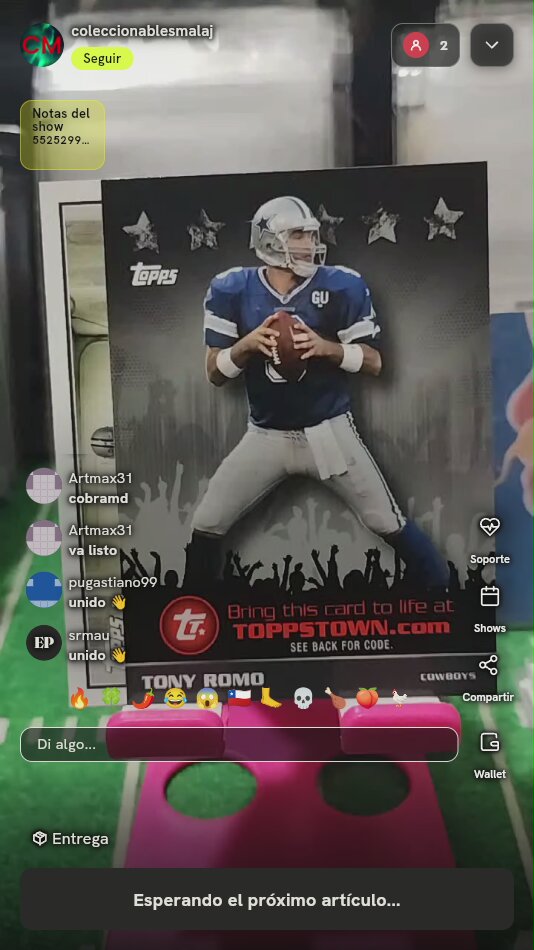 Carta Tony Romo Topps ToppsTown