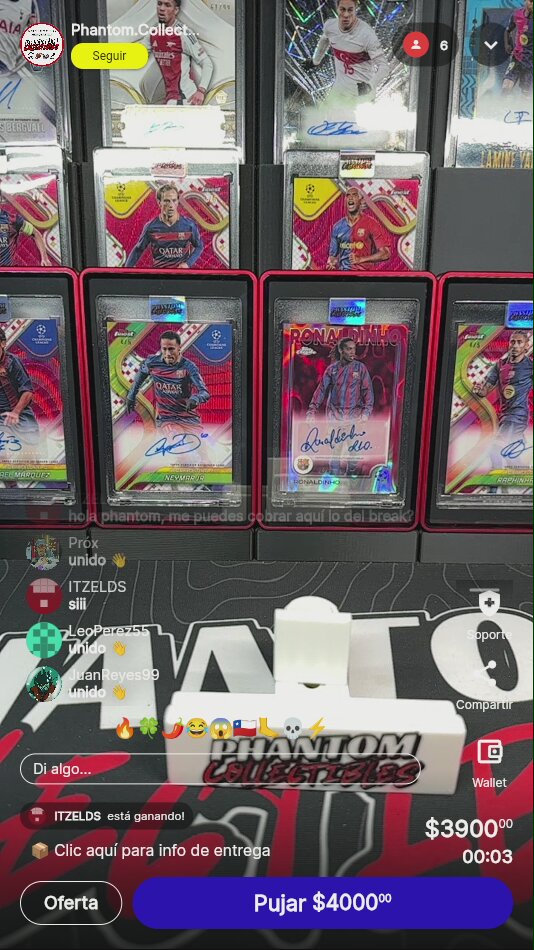 Tarjeta Neymar Jr. Autografiada