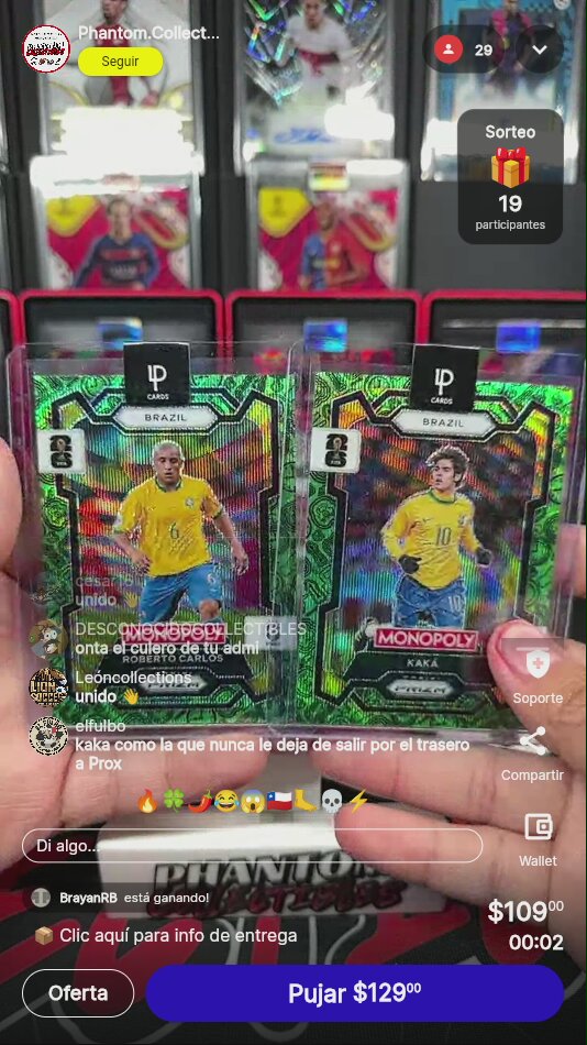 Roberto Carlos Kaká Panini Prizm