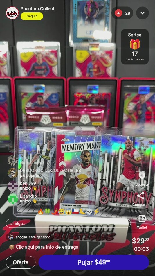 Cards Del Piero, Henry y Leyenda