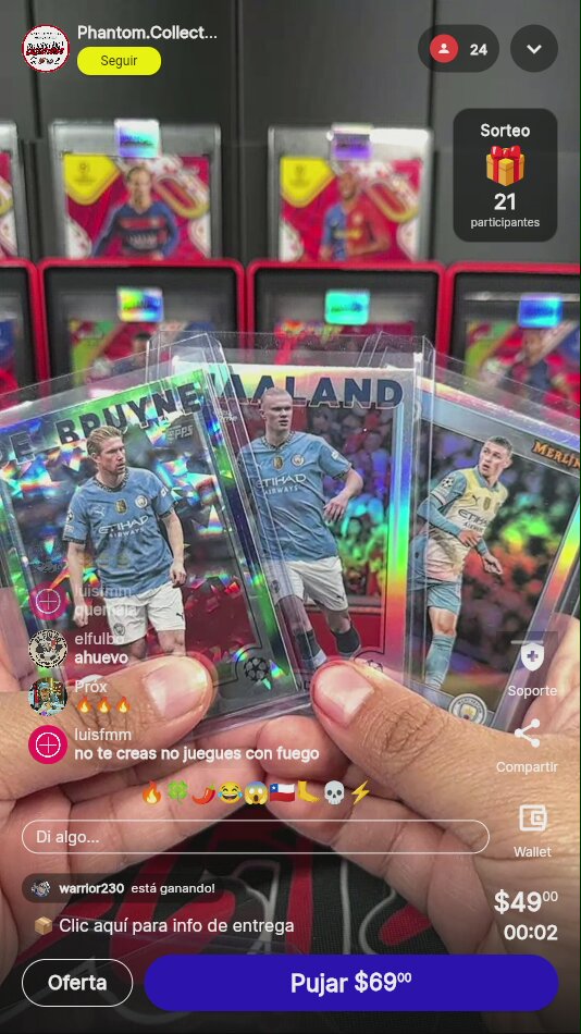 Haaland, De Bruyne Refractor Lote Fútbol