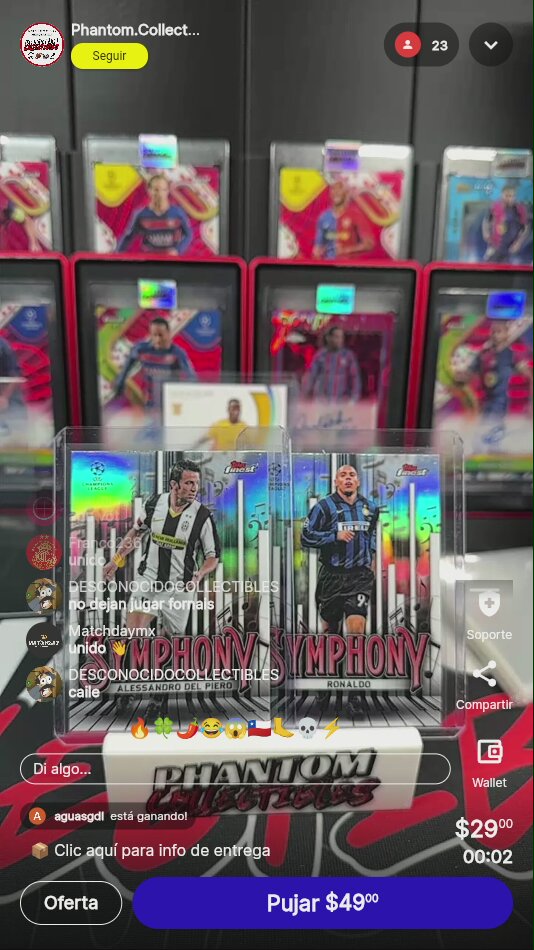 Topps Finest Symphony Del Piero Ronaldo