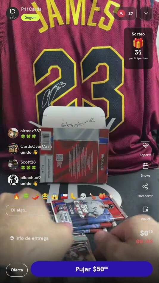 Sobre de Tarjetas Topps MLB Baseball