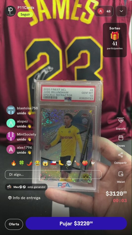 Carta Jude Bellingham Topps Finest PSA 10