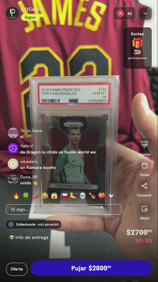 Carta Cristiano Ronaldo Panini Prizm PSA 10