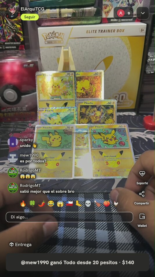 Lote Cartas Pikachu Celebraciones Pokémon