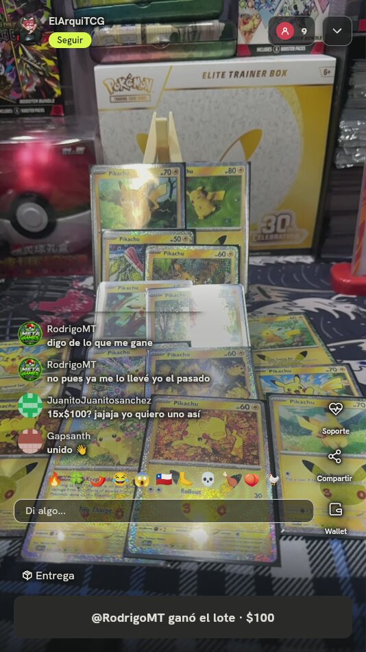Lote Cartas Pokémon Pikachu