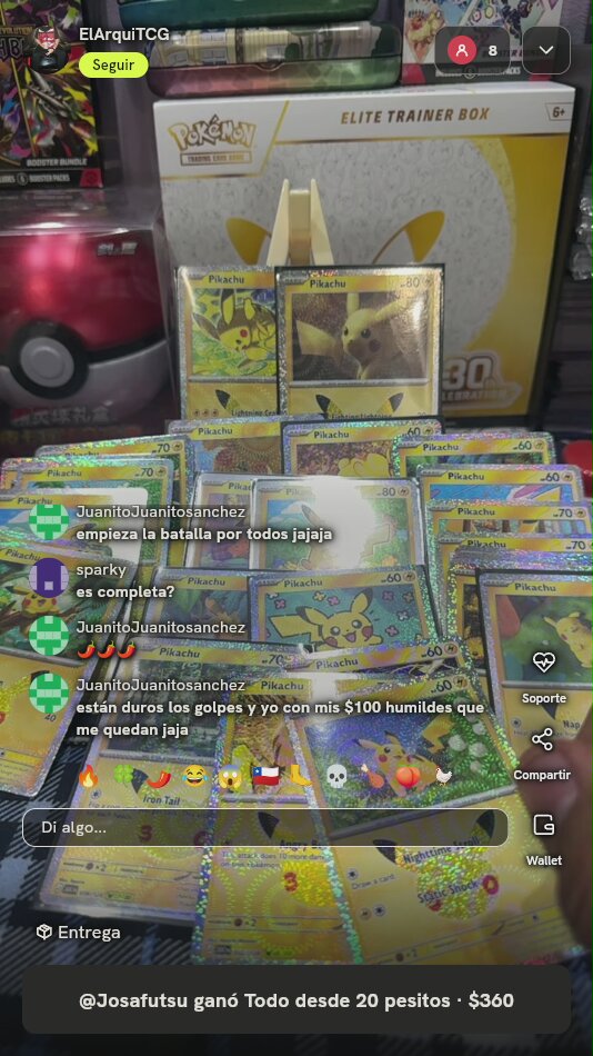 Lote Cartas Pokémon Pikachu