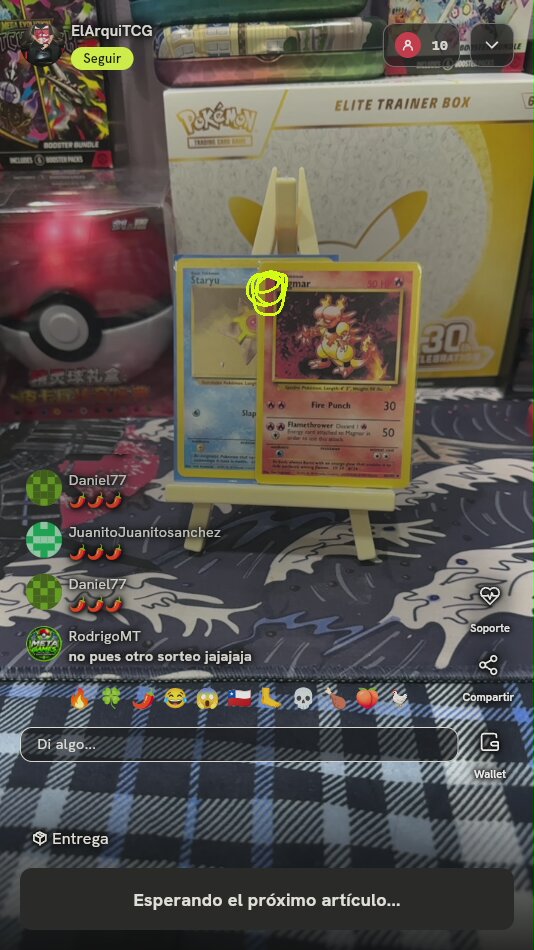 Lote Cartas Pokémon Magmar y Staryu