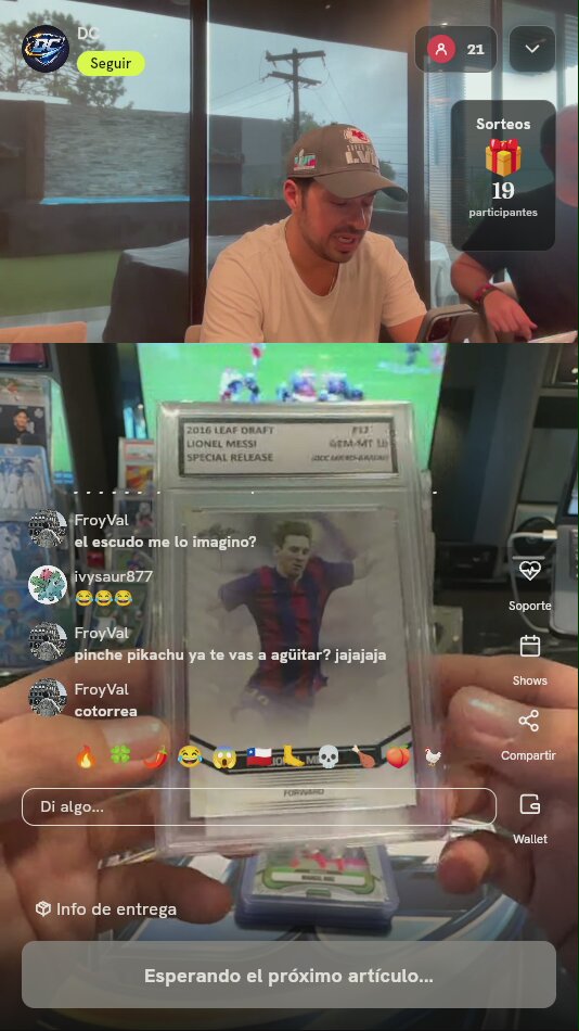 Tarjeta Lionel Messi 2016 Leaf Draft