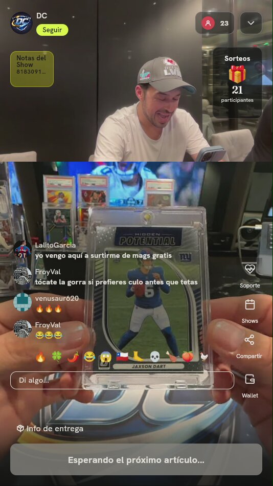 Carta Jaxson Dart Donruss Optic