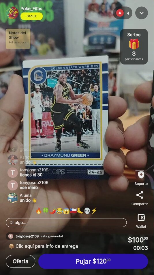 Cartas deportivas: Green, Williams, Toppin