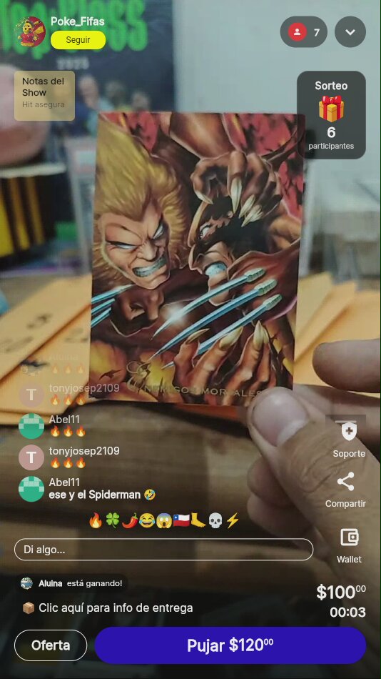 Carta Marvel Wolverine vs Sabretooth