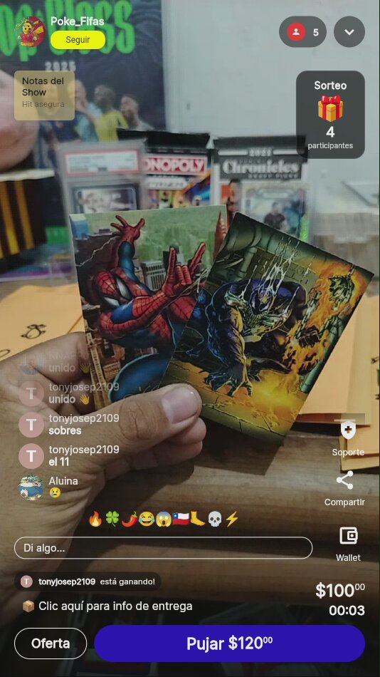 Cartas Marvel Spiderman vs. Venom