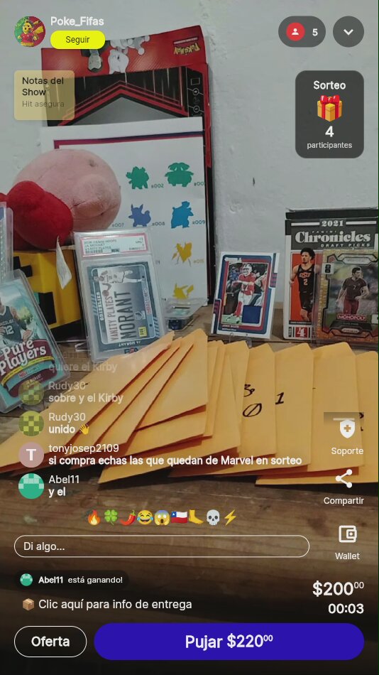 Marvel Cards en Sorteo