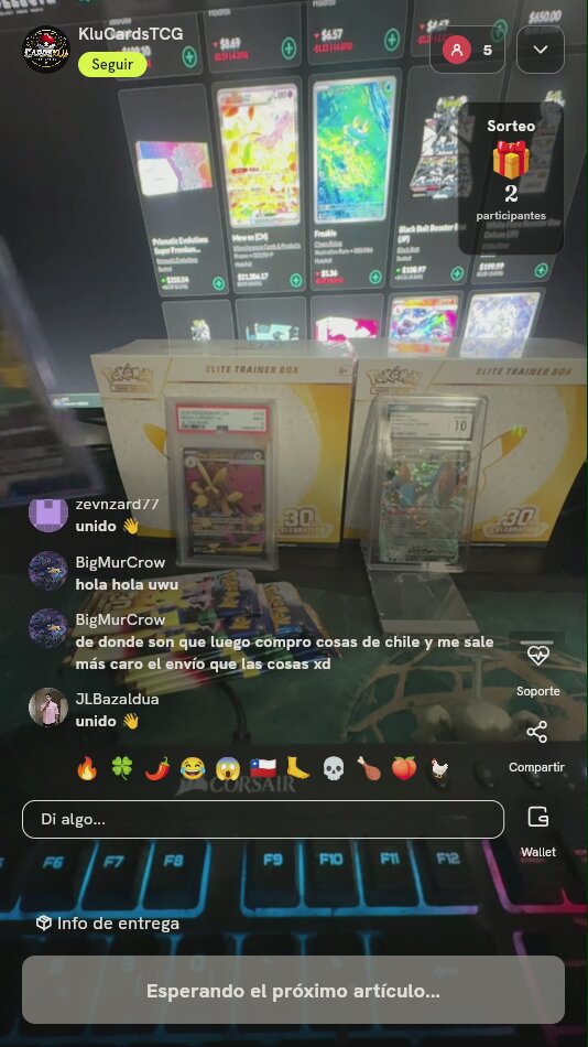 Sobre de cartas Pokémon TCG