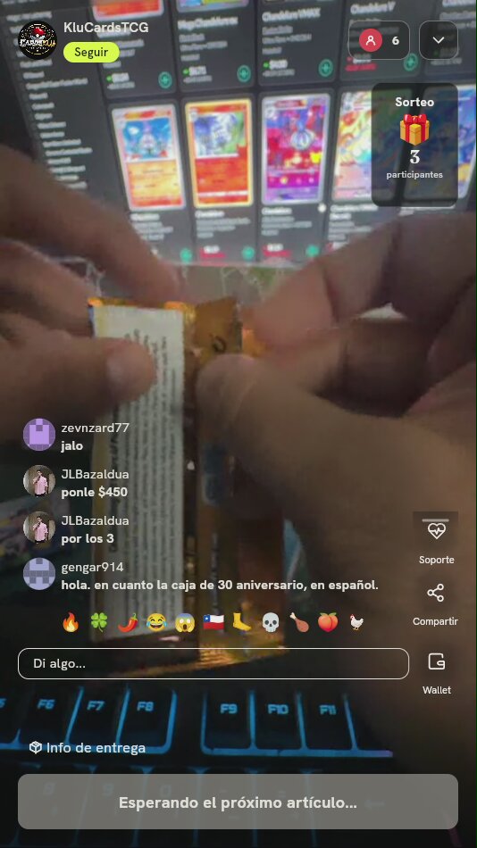 Sobre de Cartas Pokémon TCG