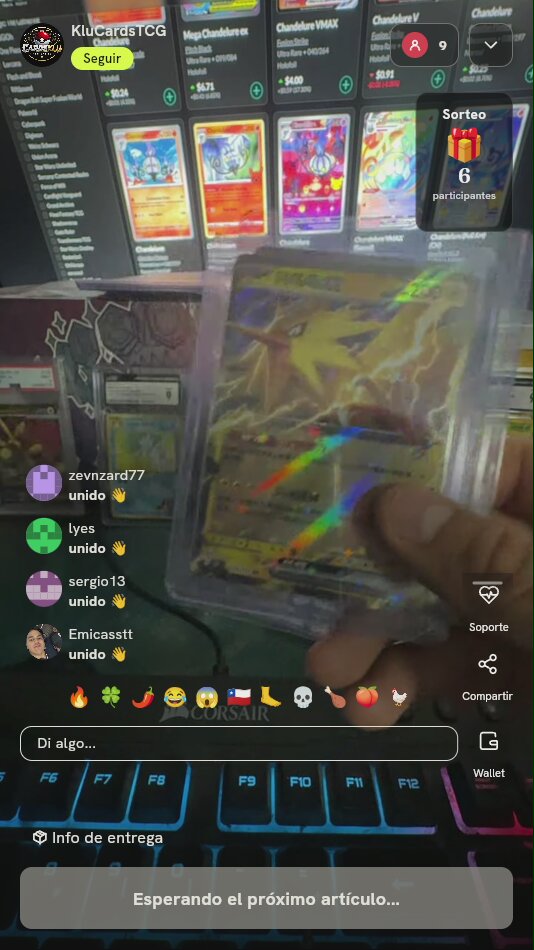 Cartas Pokémon Zapdos V Chino