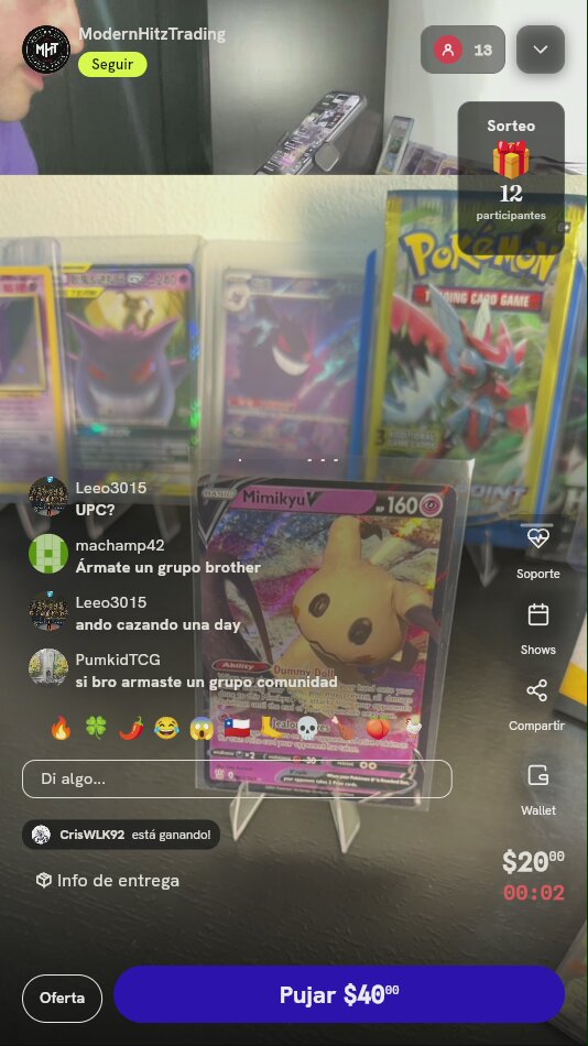 Carta Pokémon Mimikyu V Holo