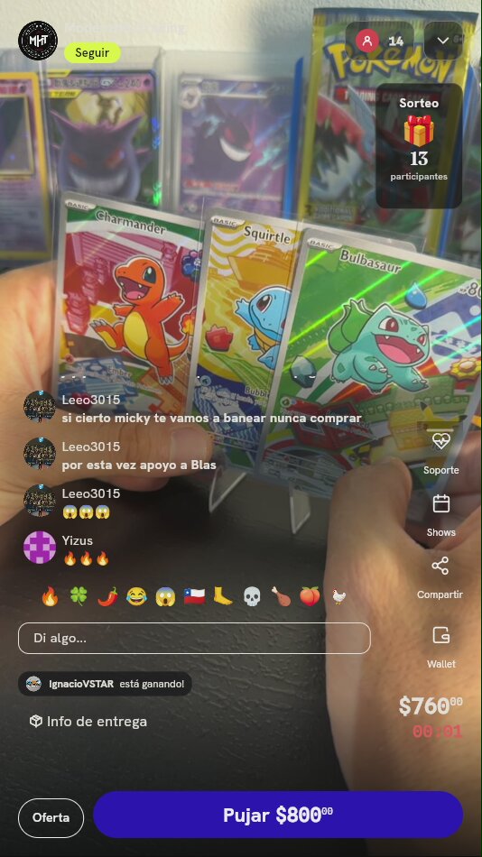 Trío de Cartas Pokémon Iniciales Kanto
