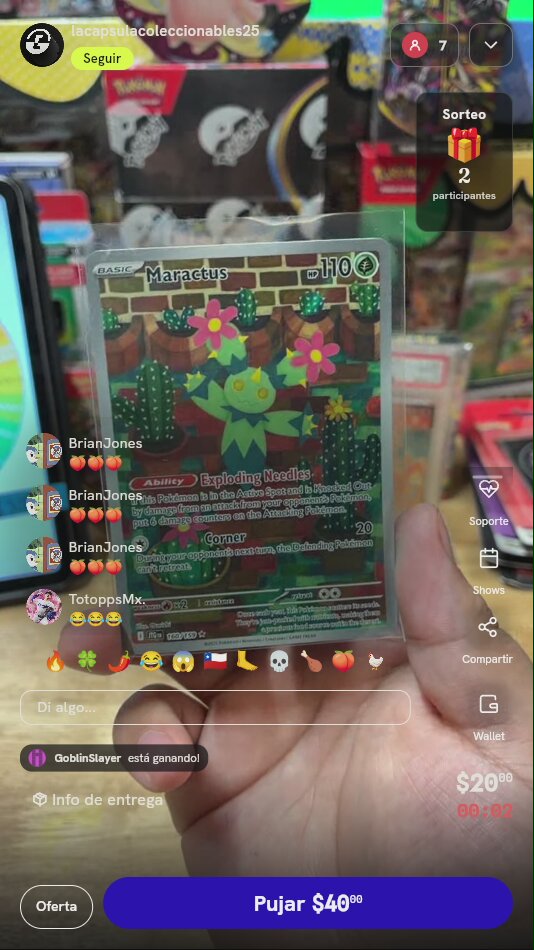 Carta Pokémon Maractus Illustration Rare