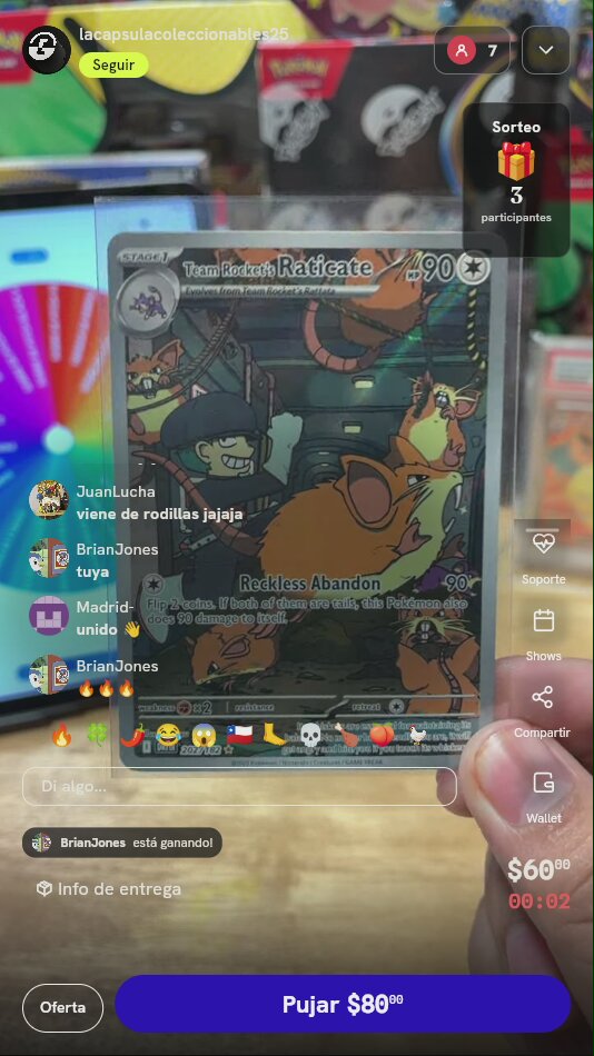 Carta Pokémon Team Rocket's Raticate