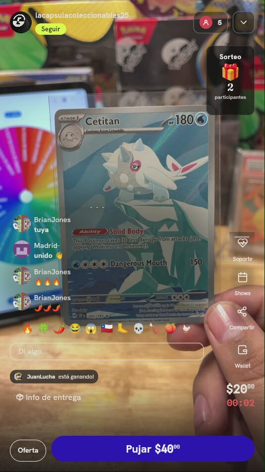 Carta Pokémon Cetitan 201/191 Surging Sparks
