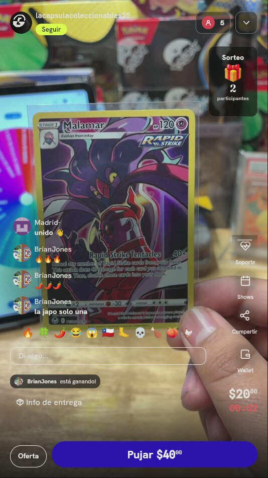 Carta Pokémon Malamar TG06/TG30