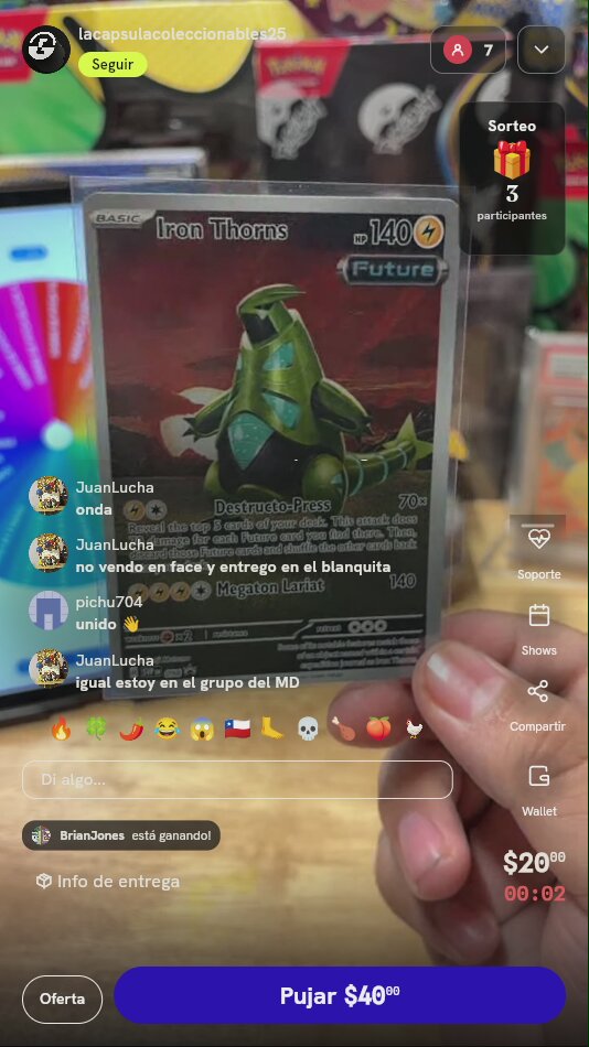 Carta Pokémon Iron Thorns Promo SVP 098