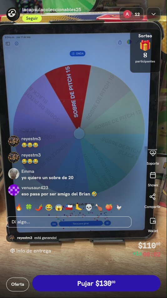 Giro de ruleta Pokémon TCG