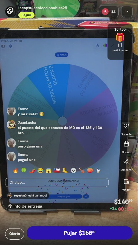Tiro de Ruleta Pokémon TCG