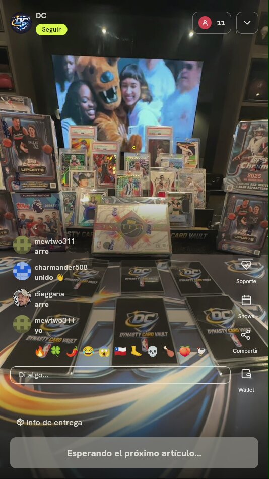 Sobre de cartas deportivas Dynasty Card Vault