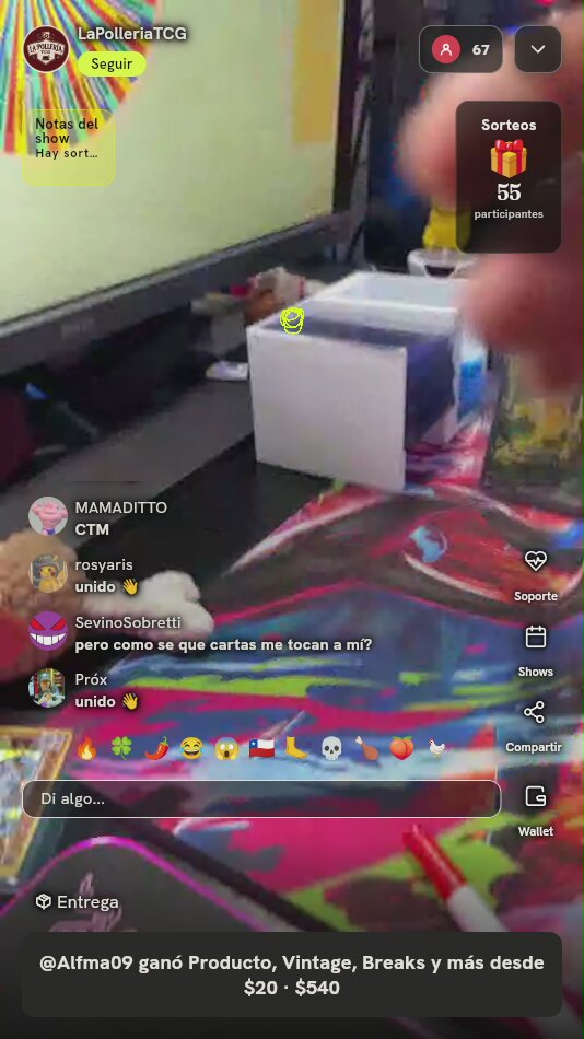 Participación en Ruleta Pokémon