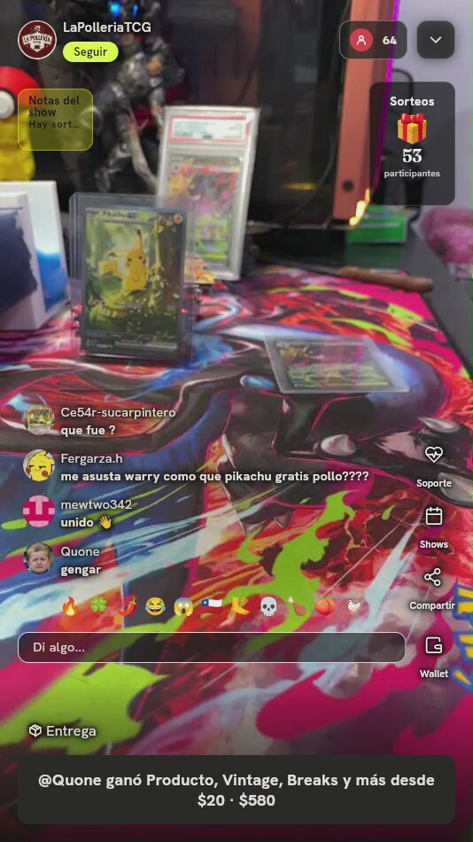 Carta Pikachu en Case Magnético
