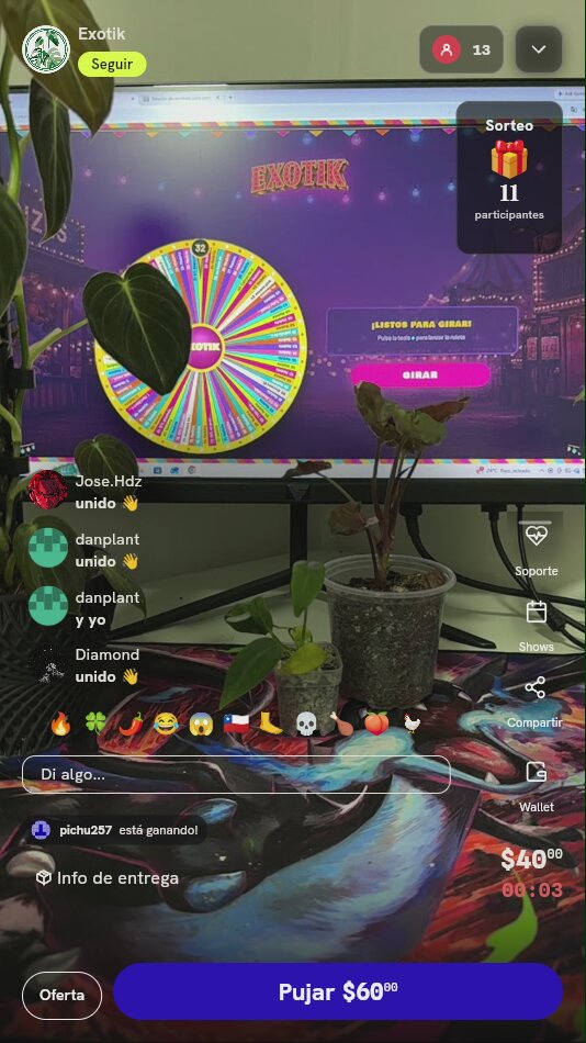 Tiros de Ruleta Exotik Plantas