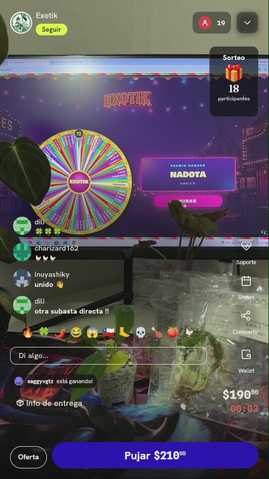 Giros de ruleta de plantas exóticas Exotik