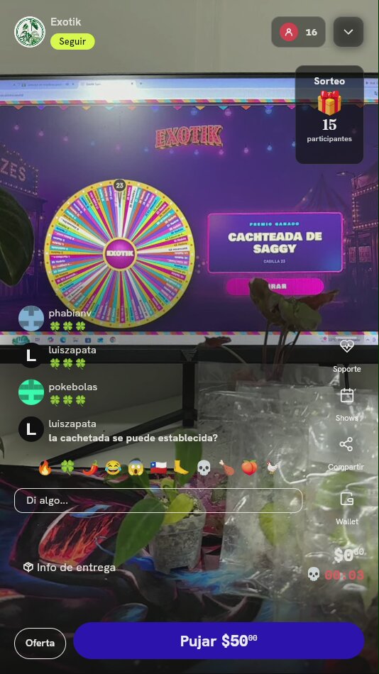 5 Giros en Ruleta Exotik