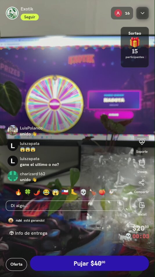 5 Giros en Ruleta Exotik